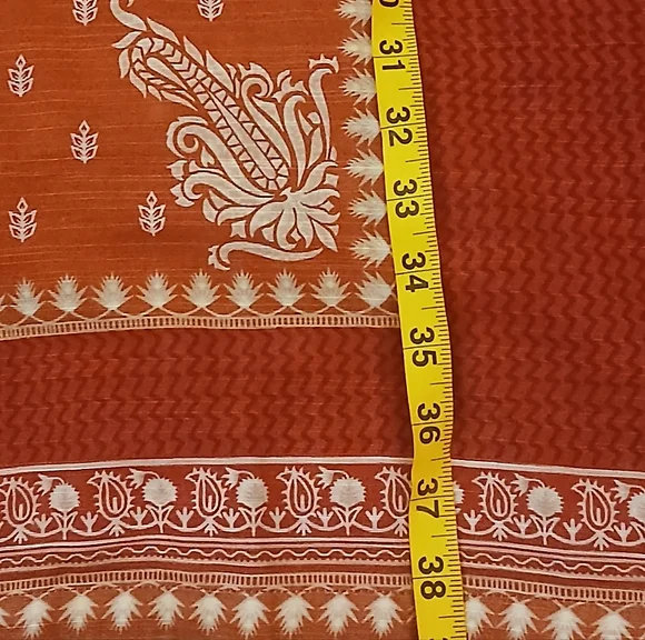 NWT New Embroidered Red Kurta Size Large Bust 21 - Picture 12 of 12